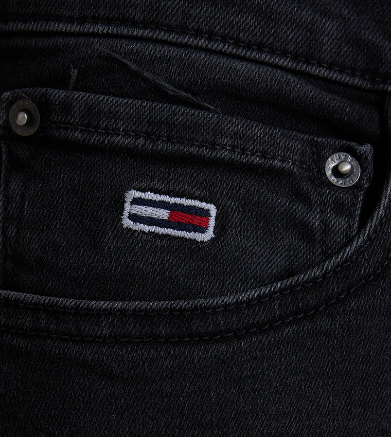 Logo Detail Slim Fit Jeans