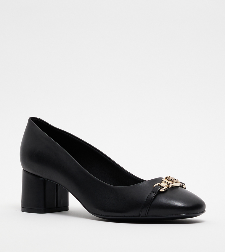 Metal Accent Logo Detail Pumps