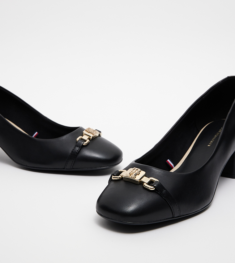Metal Accent Logo Detail Pumps