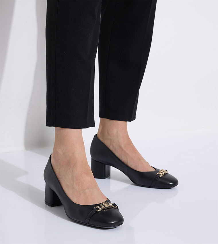 Metal Accent Logo Detail Pumps