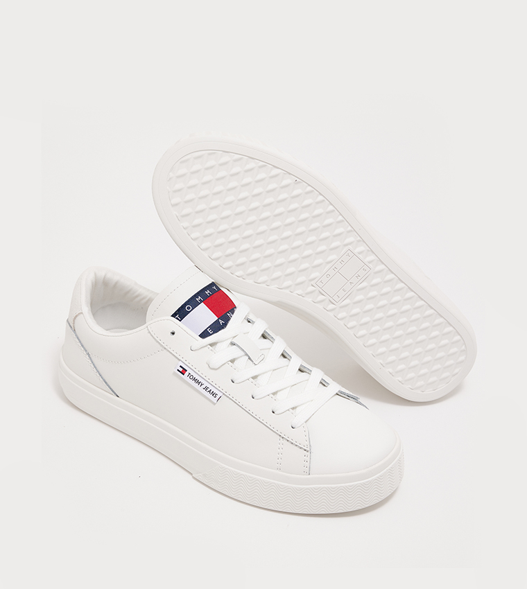 Logo Detail Lace Up Cupsole Sneakers