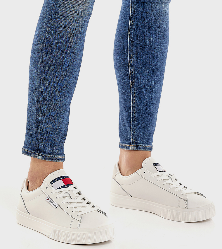 Logo Detail Lace Up Cupsole Sneakers