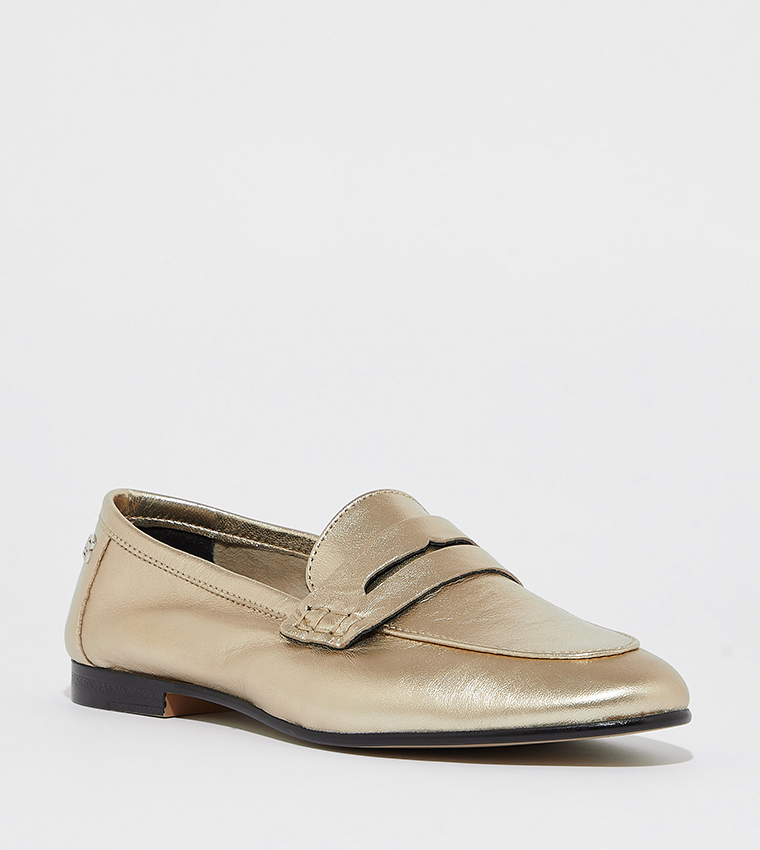 Textured Slip-On Loafers
