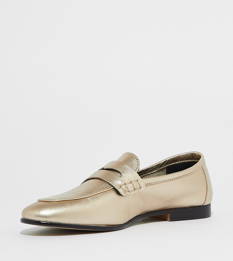 Textured Slip-On Loafers