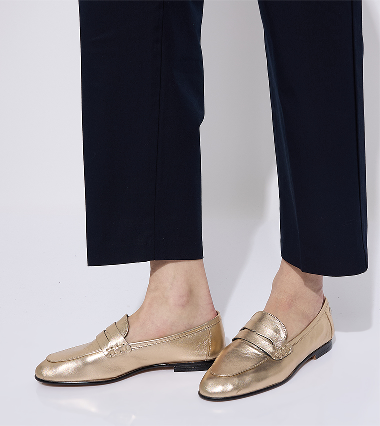Textured Slip-On Loafers