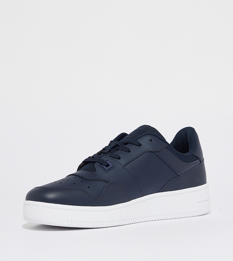 Color Block Lace-Up Sneakers