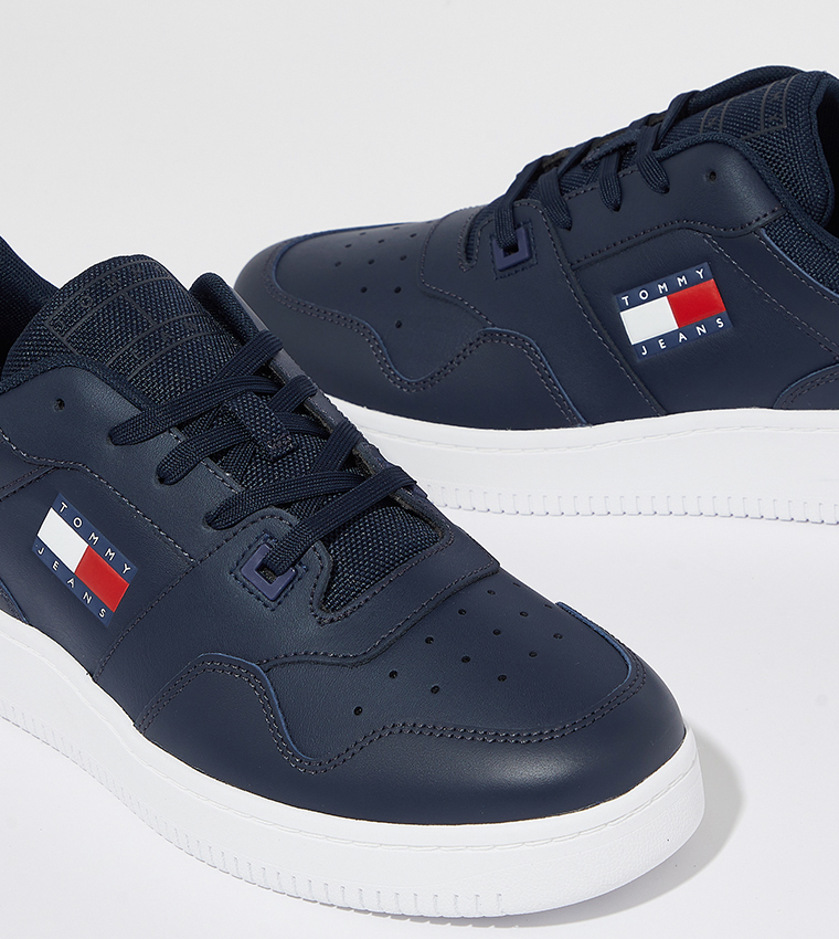 Color Block Lace-Up Sneakers