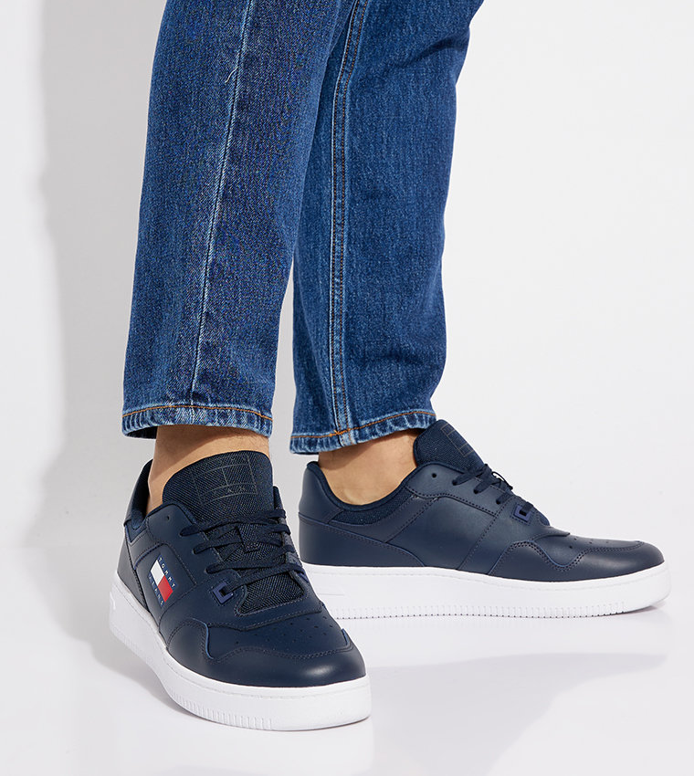 Color Block Lace-Up Sneakers