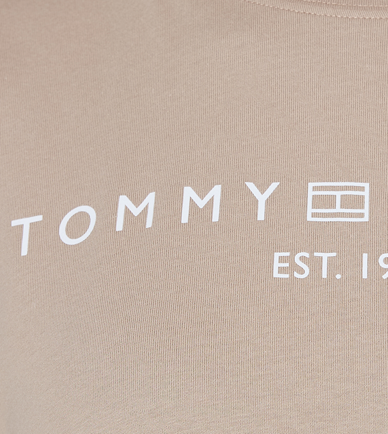 Logo Printed Short Sleeves T-Shirt Dress