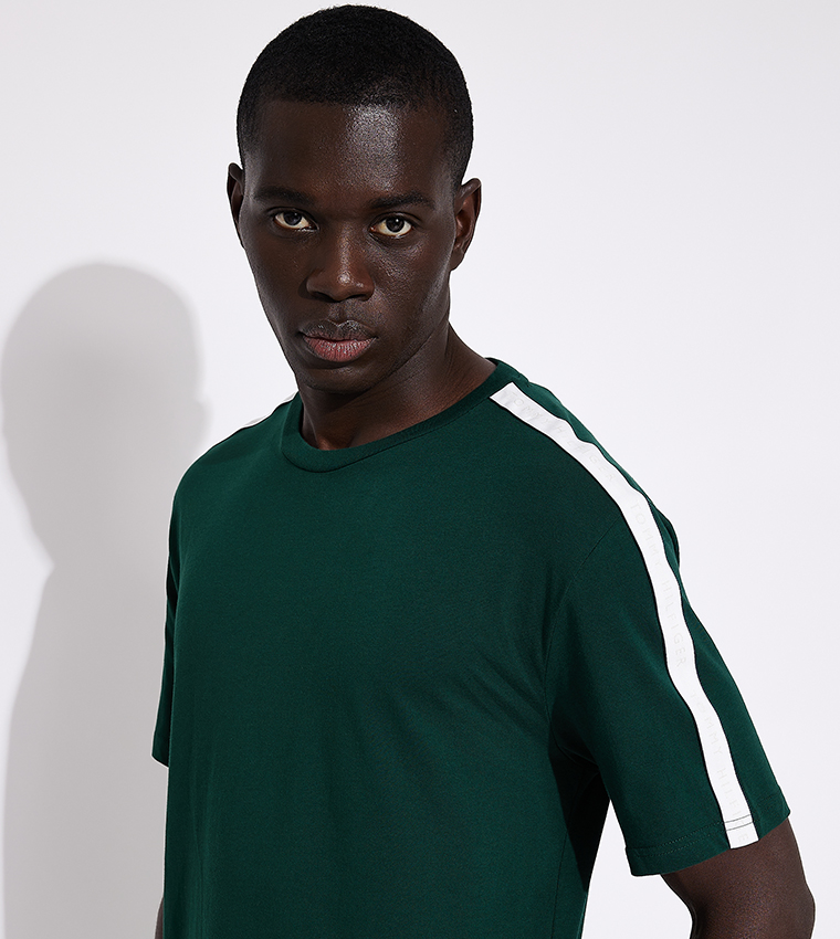Stripe Detail Short Sleeves T-Shirt