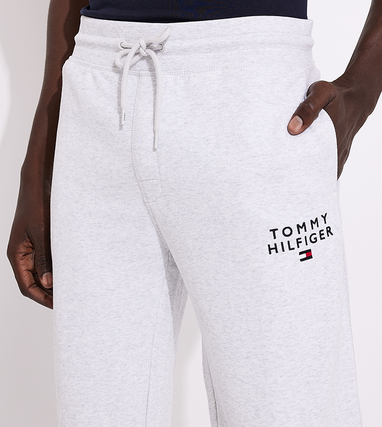 Logo Embroidered Drawstring Waist Joggers