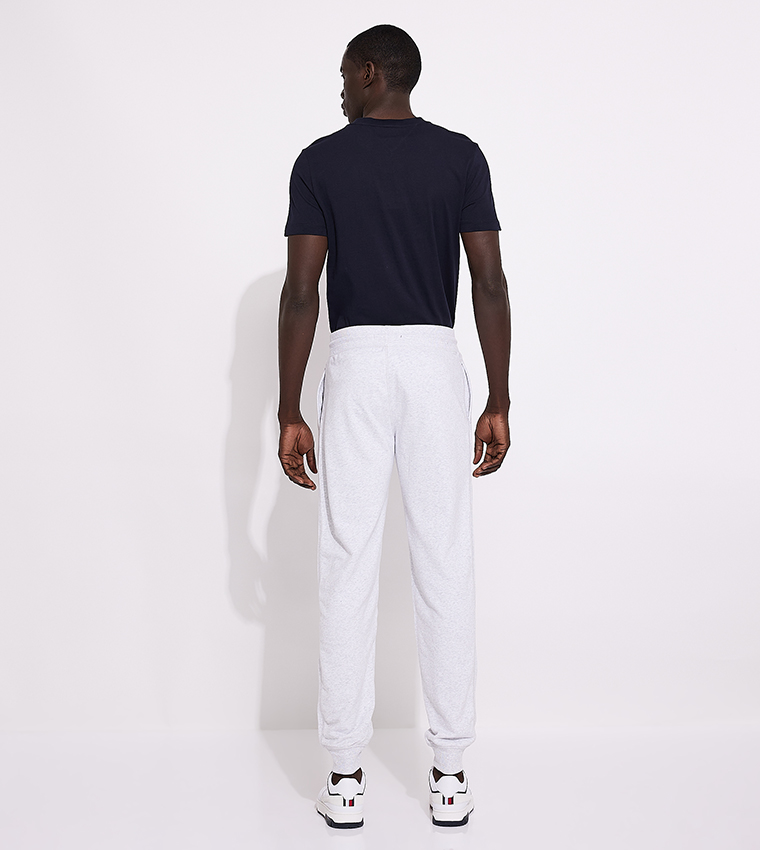 Logo Embroidered Drawstring Waist Joggers