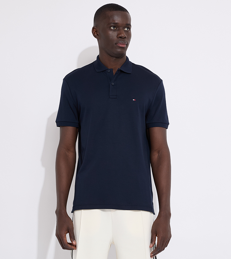 Flag Embroidered Short Sleeves Polo T-Shirt