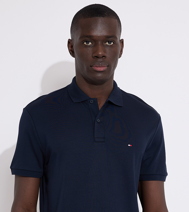 Flag Embroidered Short Sleeves Polo T-Shirt