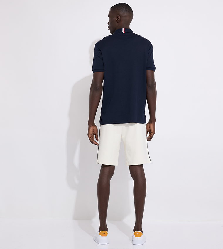 Flag Embroidered Short Sleeves Polo T-Shirt