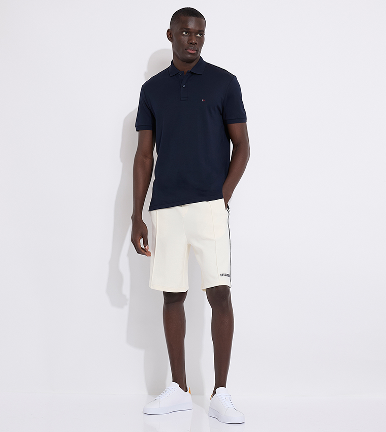 Flag Embroidered Short Sleeves Polo T-Shirt