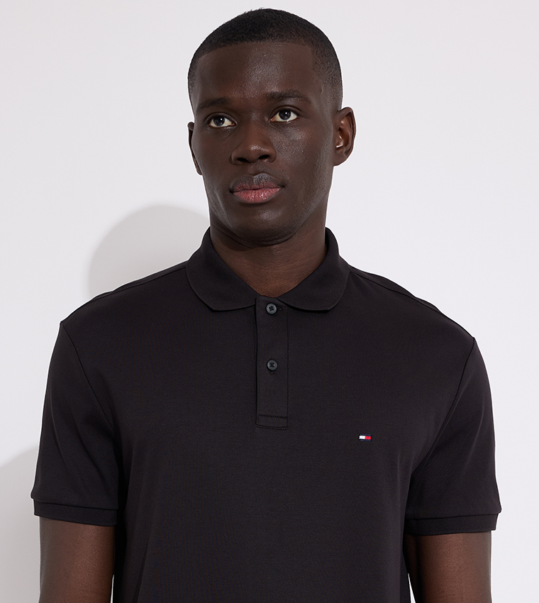 Flag Embroidered Short Sleeves Polo T-Shirt