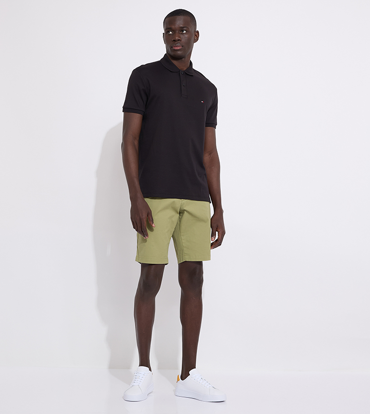 Flag Embroidered Short Sleeves Polo T-Shirt