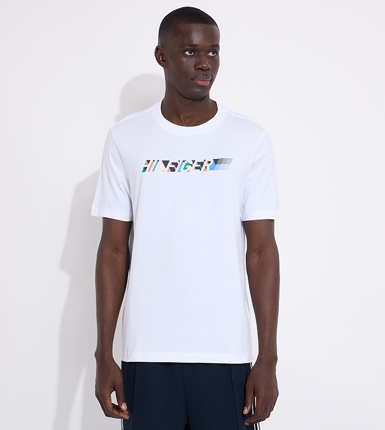 Monotype Print Short Sleeves T-Shirt