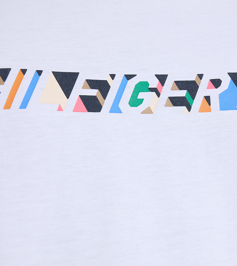 Monotype Print Short Sleeves T-Shirt