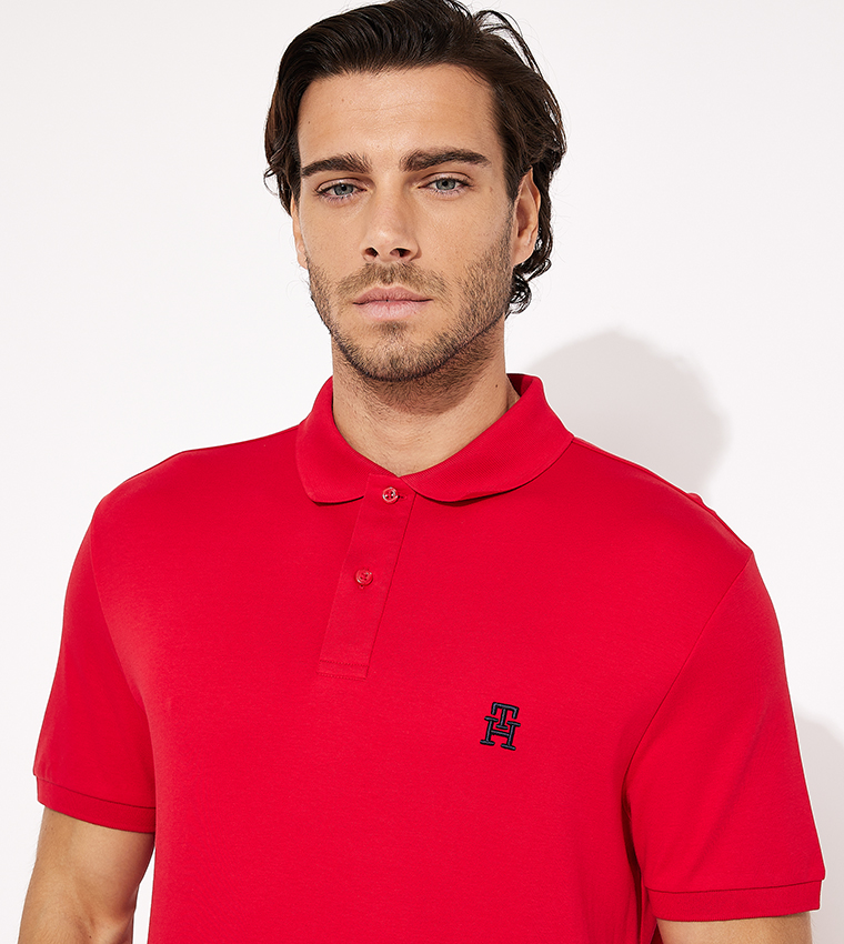 Logo Embroidered Short Sleeves Polo T-Shirt