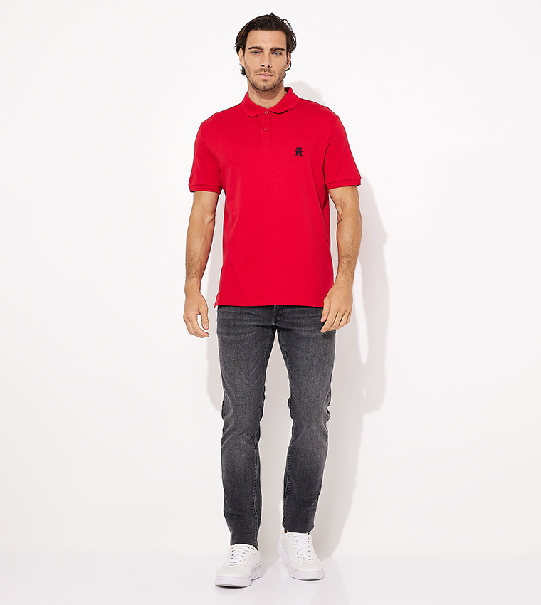 Logo Embroidered Short Sleeves Polo T-Shirt