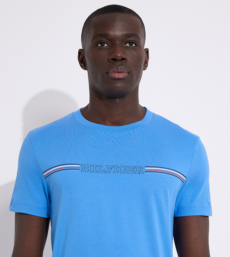 Monotype Print Short Sleeves T-Shirt