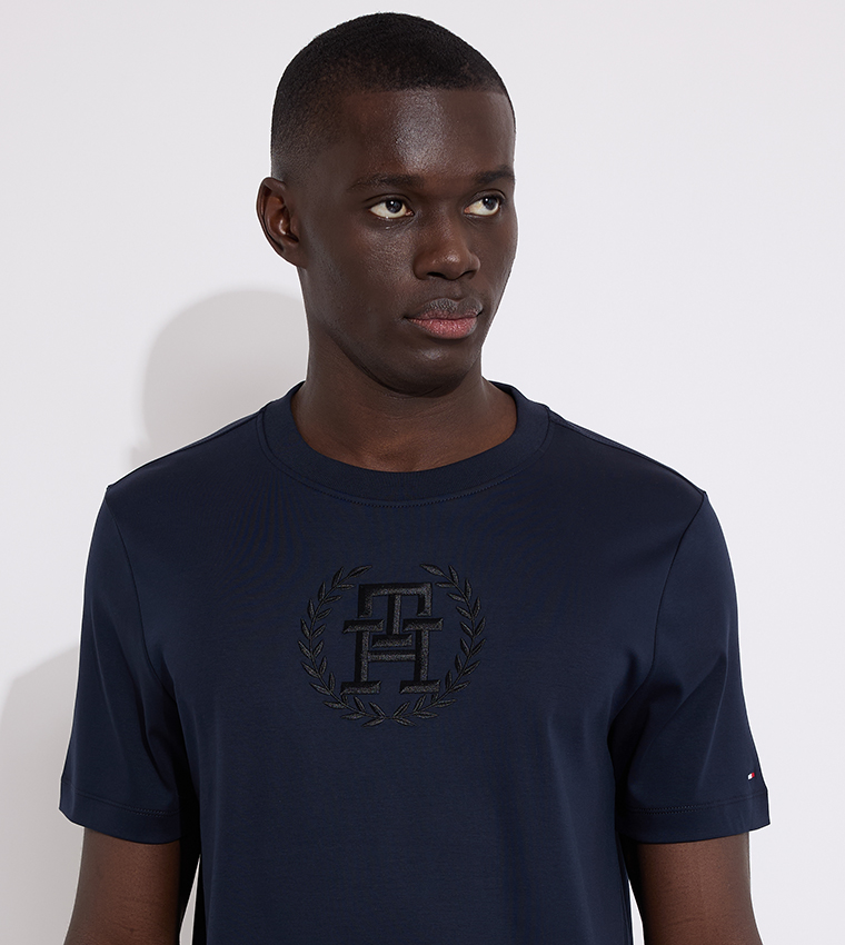 Monogram Embroidered Short Sleeves T-Shirt