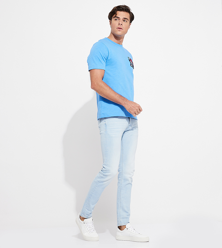 Washed Mid Rise Slim Fit Jeans