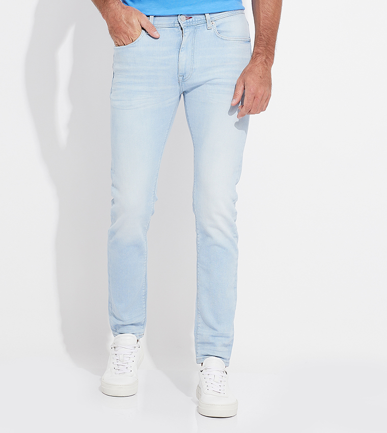 Washed Mid Rise Slim Fit Jeans