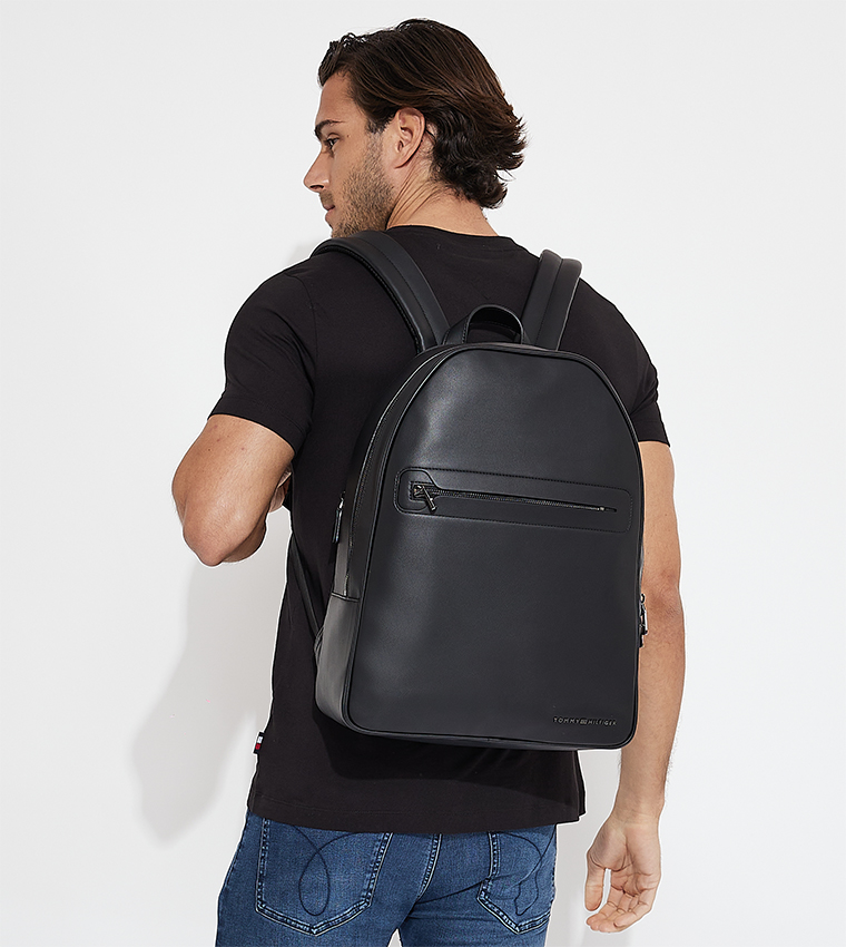 Logo Detail Zip Around Backpack