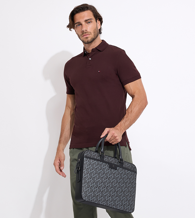Monogram Detail Laptop Bag