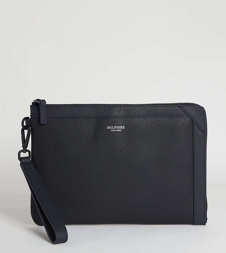 Saffiano Logo Printed Travel Pouch