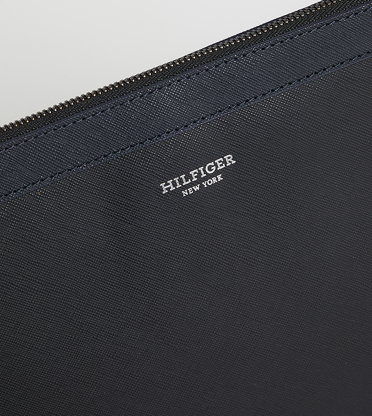 Saffiano Logo Printed Travel Pouch