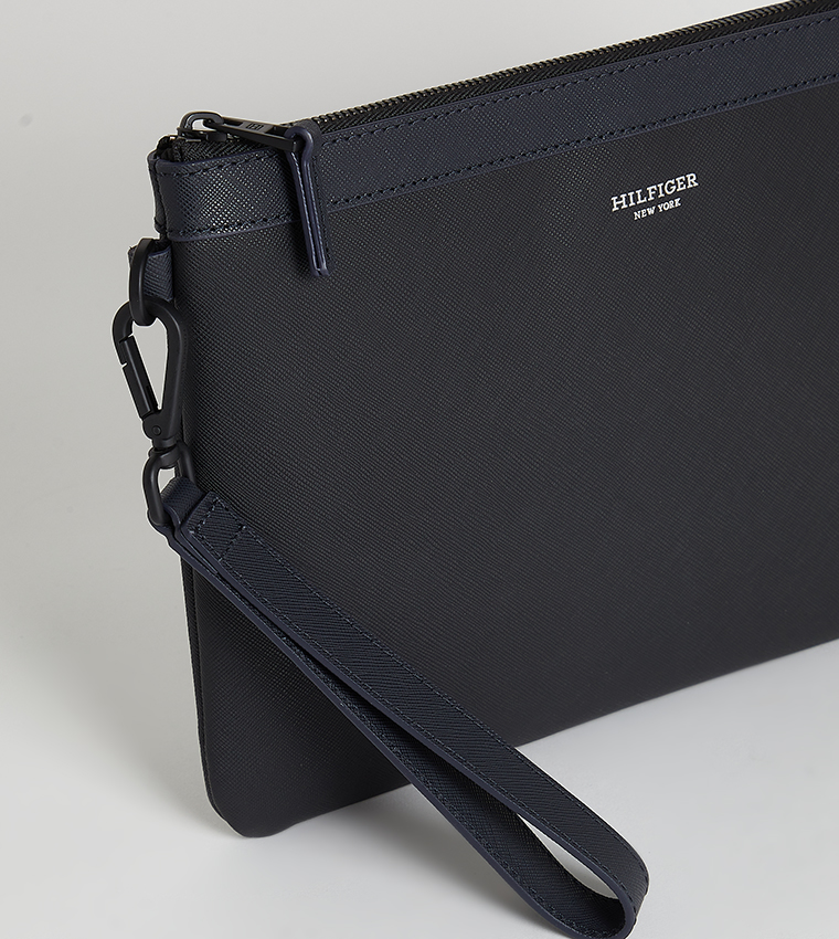 Saffiano Logo Printed Travel Pouch