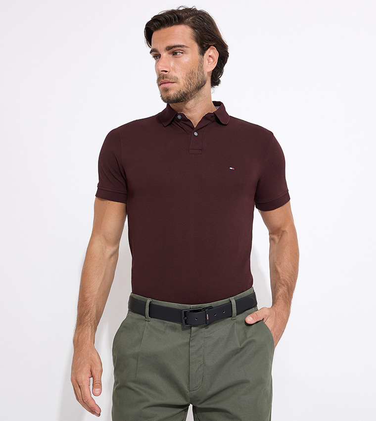 Croc Textured Reversible Leather Belt