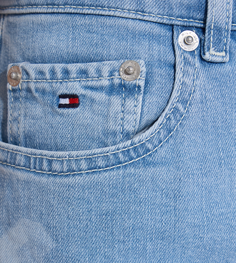 Monotype Laser Print Baggy Fit Jeans