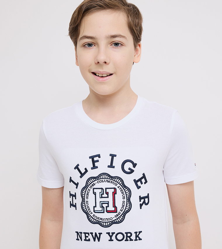 Monotype Embroidered Crew Neck T-Shirt