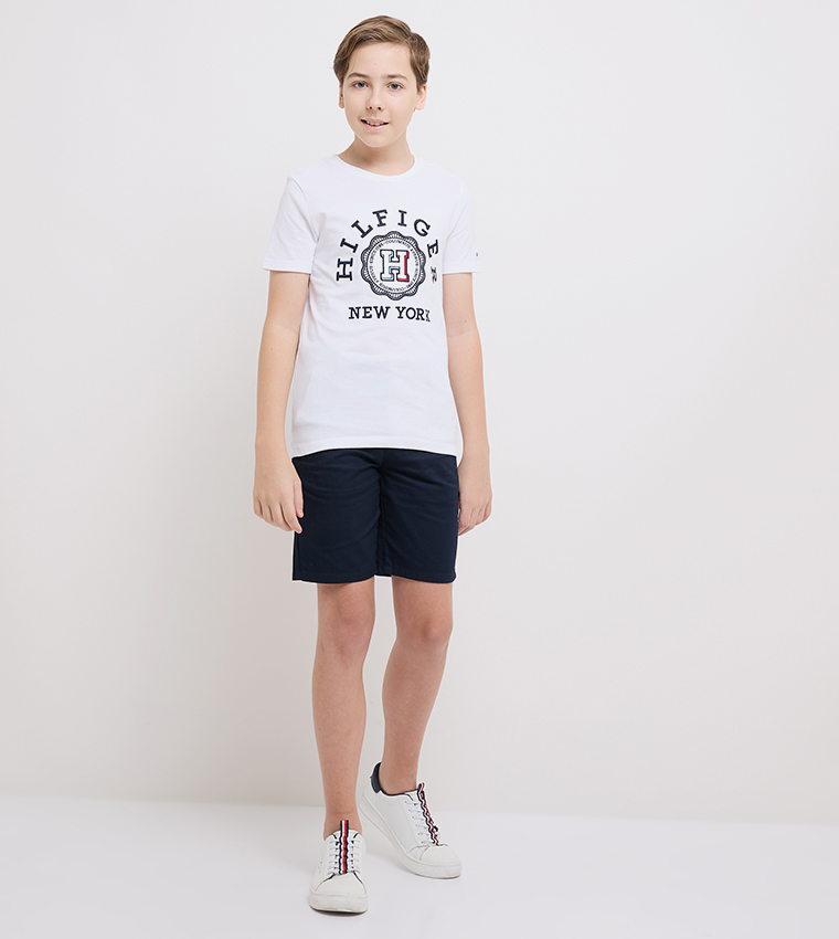 Monotype Embroidered Crew Neck T-Shirt