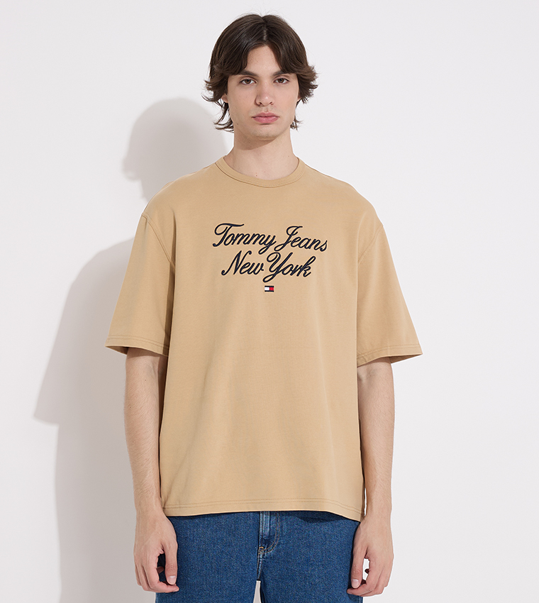 Logo Embroidered Oversized T-Shirt