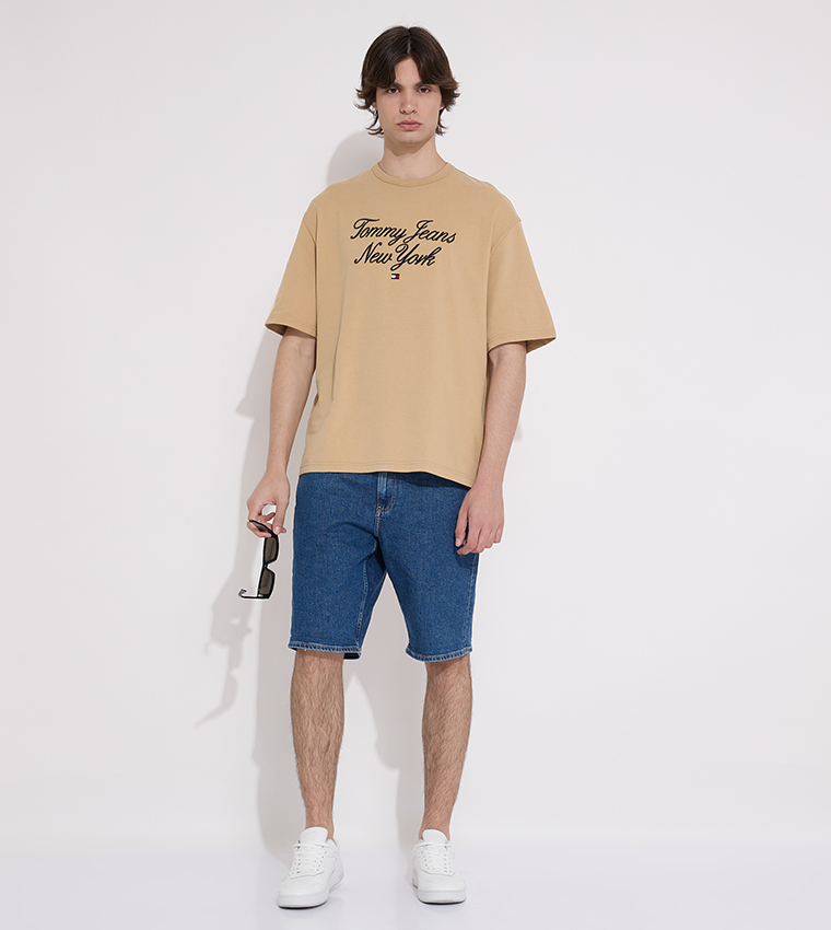 Logo Embroidered Oversized T-Shirt