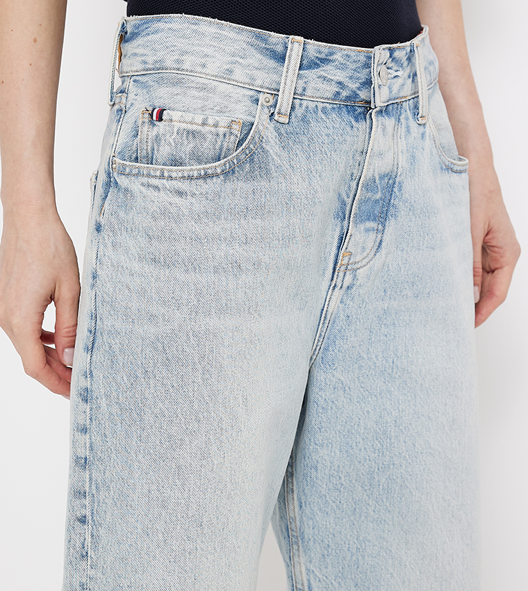 Washed Straight Fit Jeans