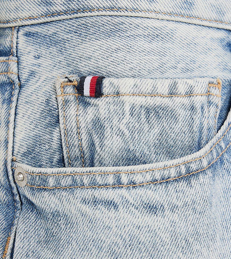 Washed Straight Fit Jeans