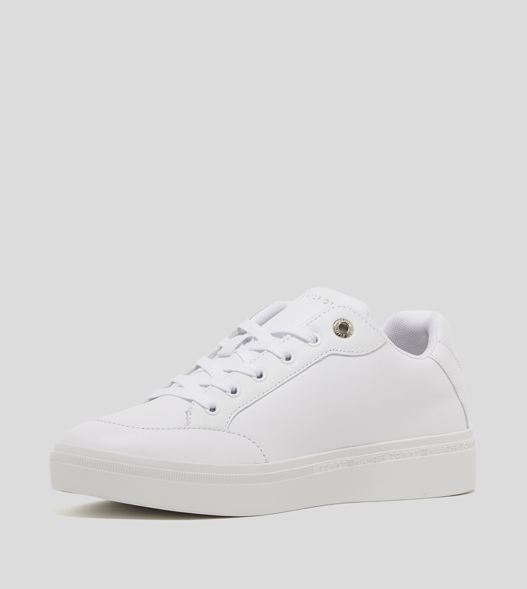 Webbing Court Lace-Up Sneakers