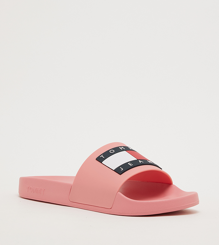 Pink tommy store hilfiger slides