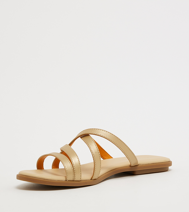 Logo Detail Flat Sandals