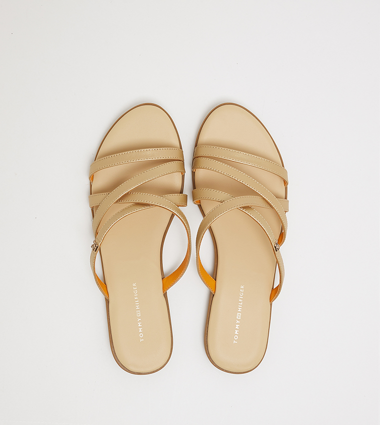 Logo Detail Flat Sandals