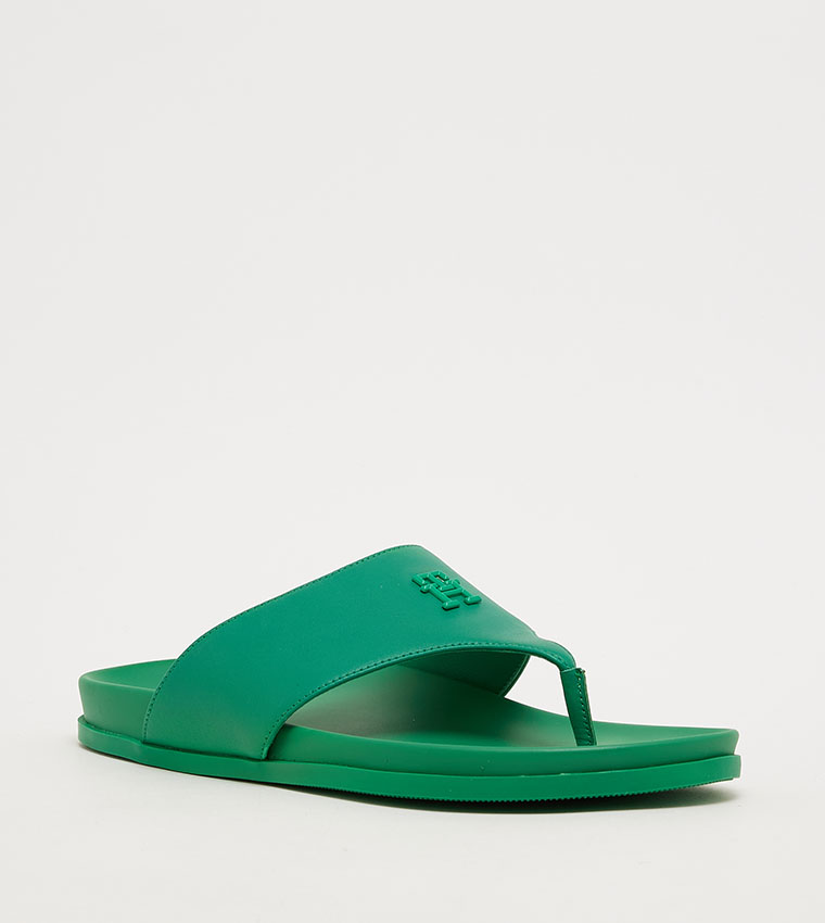 Logo Detail Thong Strap Sandals