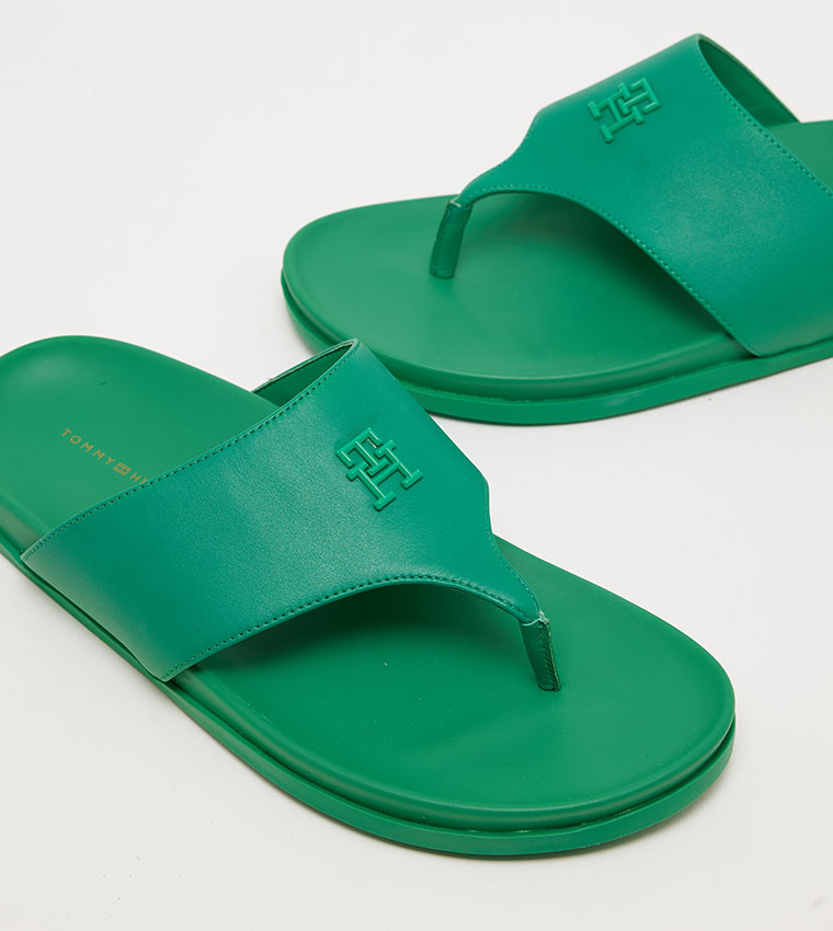 Logo Detail Thong Strap Sandals