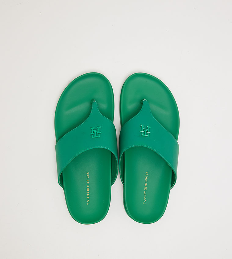 Logo Detail Thong Strap Sandals